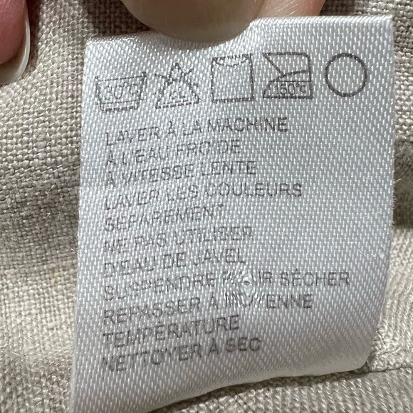 LILIBLEU Womens Linen Beige Wide Leg Cropped Pant, Size 10 -#303 - Picture 12 of 12